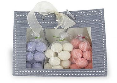 3 il mini regalo della bomba del bagno delle borse 15 imballa la fragranza esotica porpora/bianco/rosa