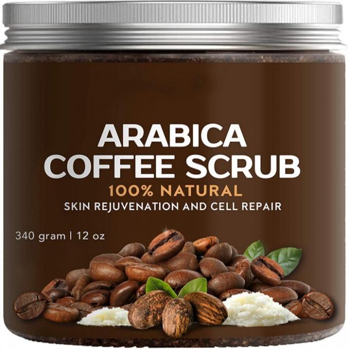 Il caffè Arabica naturale sfrega per le smagliature, pelle dell'acne che stringe il corpo sfrega